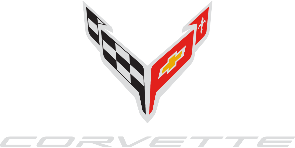 C8 logo nameplate light grey | Corvette Singapore